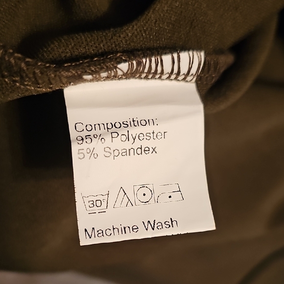 Olive Green Women's Top with Button Detail - Picture 5 of 5